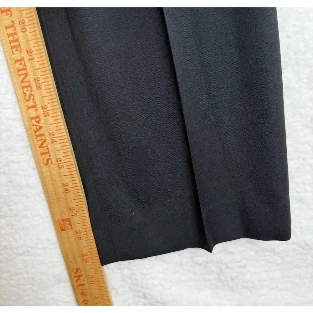 Men's 36x30 Stafford Coolmax All Season Ecomade Flat Front Black Suit Pant